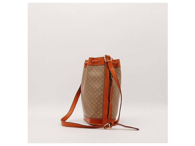 Céline Celine Monogram Canvas Beuteltasche Braun Beige - Ansicht 4