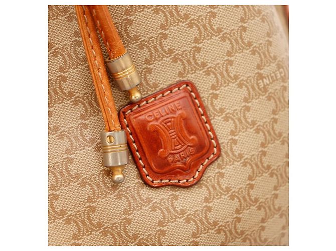 Céline Celine Monogram Canvas Beuteltasche Braun Beige - Ansicht 7