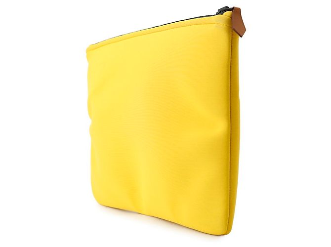 Pochette Hermès Trousse Flat MM Neoban Giallo - vista 2