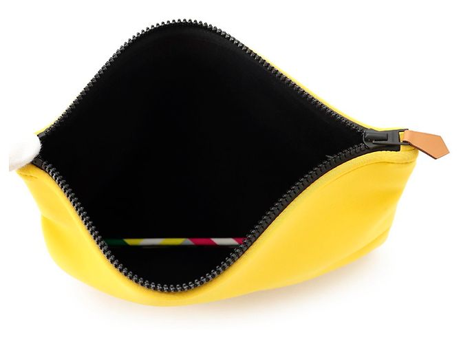 Pochette Hermès Trousse Flat MM Neoban Giallo - vista 4