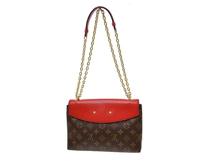 Louis Vuitton Saint Placide in tela Monogram e pelle Marrone - vista 2