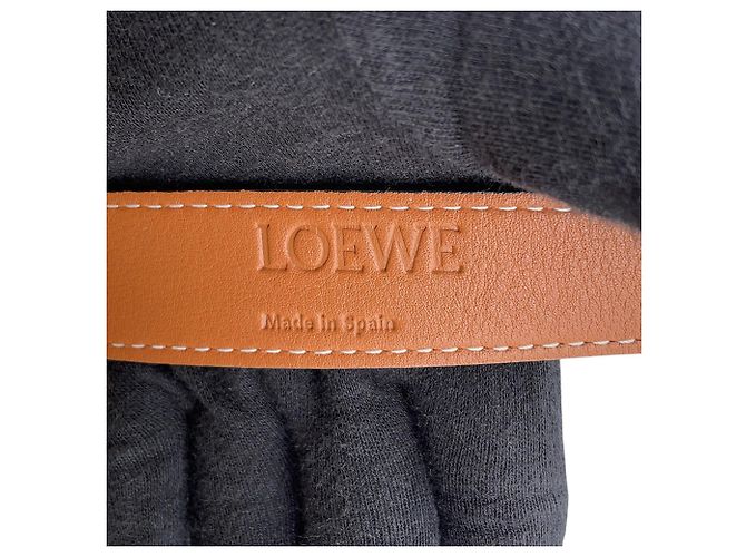 Borsa a mano in pelle e rafia Loewe Marrone - vista 10
