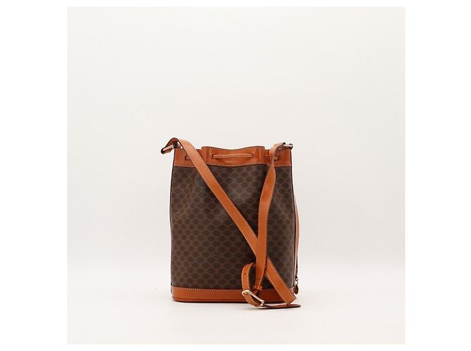 Céline Celine Macadam Monogram Canvas Bucket Bag Braun - Ansicht 3