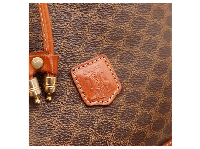 Céline Celine Macadam Monogram Canvas Bucket Bag Braun - Ansicht 7