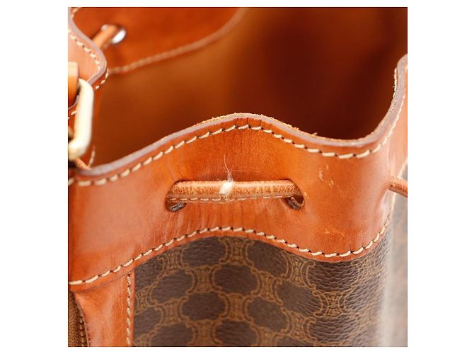 Céline Celine Macadam Monogram Canvas Bucket Bag Braun - Ansicht 9