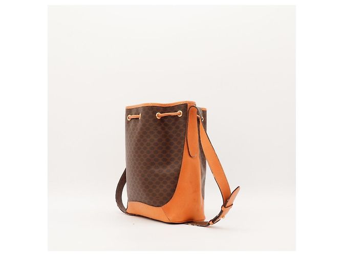 Céline Bolso Bucket Macadam Castaño - vista 4
