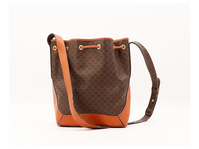 Céline Borsa a secchiello Celine Macadam in tela monogram Marrone - vista 3