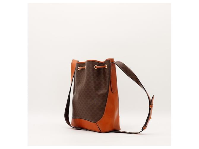 Céline Borsa a secchiello Celine Macadam in tela monogram Marrone - vista 4