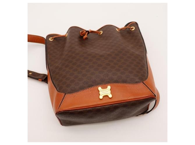 Céline Borsa a secchiello Celine Macadam in tela monogram Marrone - vista 6