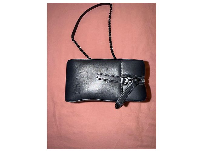 Borsa a tracolla Chanel in pelle nera trapuntata Nero - vista 6
