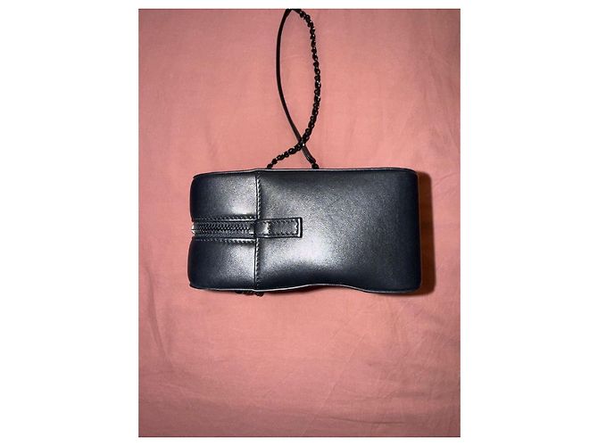 Borsa a tracolla Chanel in pelle nera trapuntata Nero - vista 8