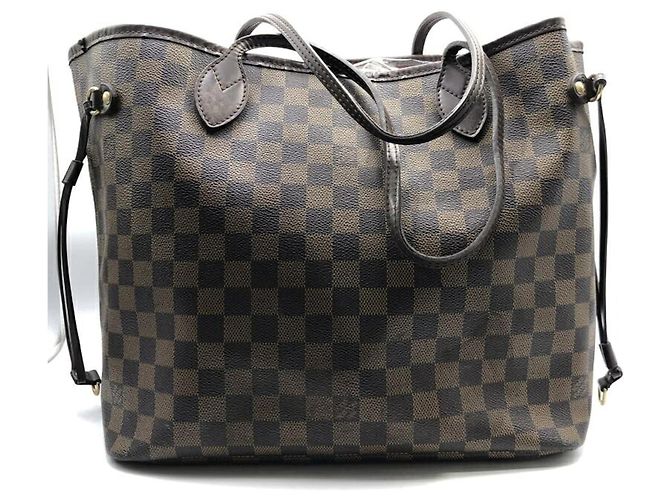 Borsa Tote Louis Vuitton Damier Neverfull MM Marrone Damier ebene - vista 2