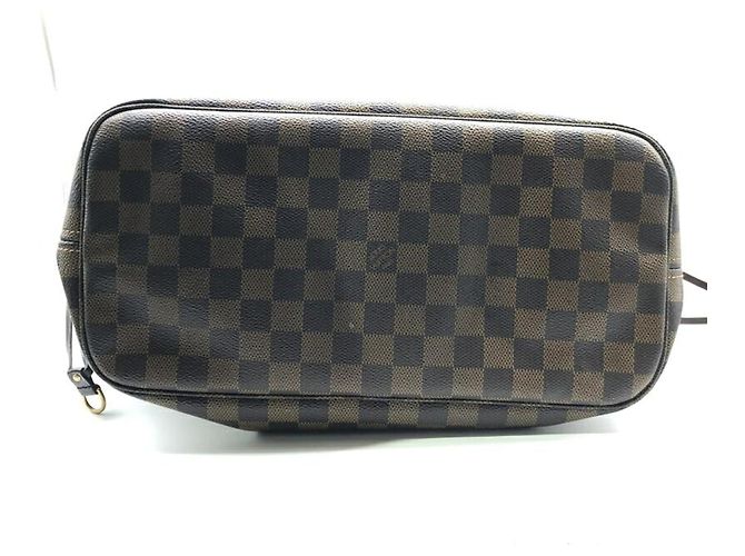 Borsa Tote Louis Vuitton Damier Neverfull MM Marrone Damier ebene - vista 3