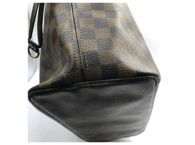 Borsa Tote Louis Vuitton Damier Neverfull MM Marrone Damier ebene - vista 4