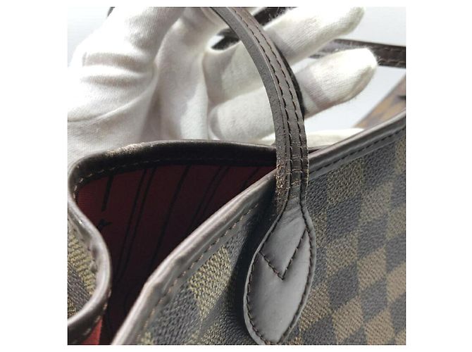 Borsa Tote Louis Vuitton Damier Neverfull MM Marrone Damier ebene - vista 6