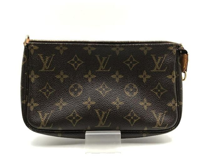 Borsa Louis Vuitton Pochette Accessoires Marrone - vista 2