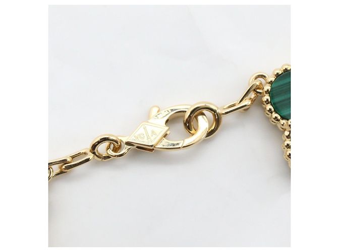 Bracciale charm Vintage Alhambra Van Cleef & Arpels D'oro Verde - vista 4