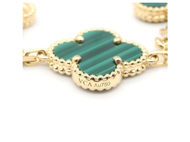 Bracciale charm Vintage Alhambra Van Cleef & Arpels D'oro Verde - vista 5