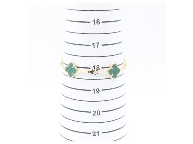 Bracciale charm Vintage Alhambra Van Cleef & Arpels D'oro Verde - vista 7