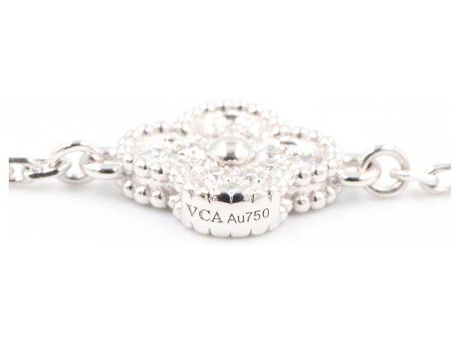 Bracelet charm Sweet Alhambra de Van Cleef & Arpels Argenté - vue 4
