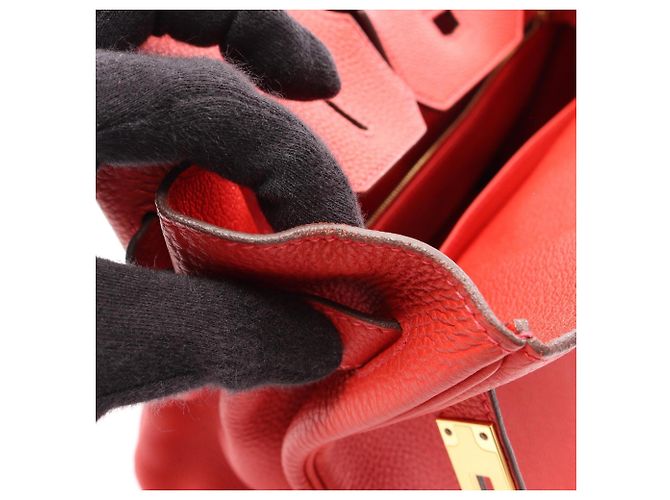 Hermès Borsa Hermes Birkin 30 Rouge Tomato Rosso - vista 12