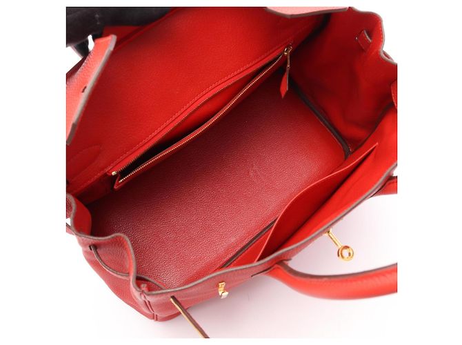 Hermès Borsa Hermes Birkin 30 Rouge Tomato Rosso - vista 3