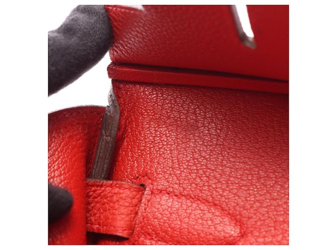 Hermès Borsa Hermes Birkin 30 Rouge Tomato Rosso - vista 8