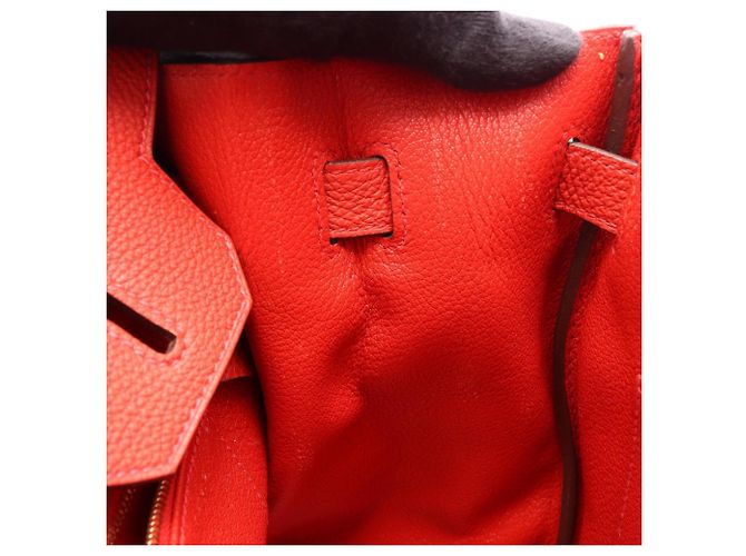 Hermès Borsa Hermes Birkin 30 Rouge Tomato Rosso - vista 9