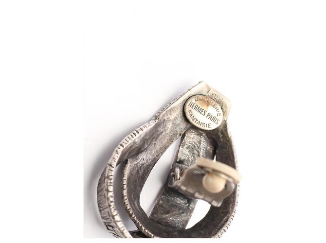 Hermès Hermes Ribbon Clip Ohrringe Silber - Ansicht 3
