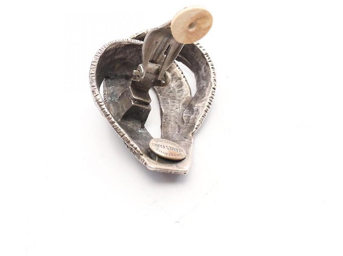 Hermès Hermes Ribbon Clip Ohrringe Silber - Ansicht 5