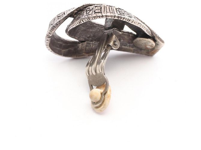 Hermès Hermes Ribbon Clip Ohrringe Silber - Ansicht 6