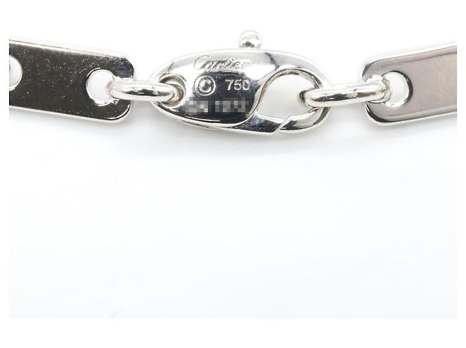 Collier Figaro en or blanc 18K Cartier Argenté - vue 3