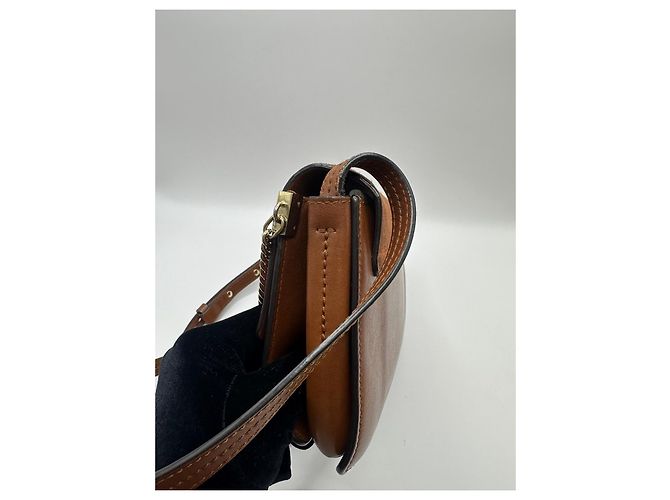Chloé Faye Borsa a Tracolla in Pelle Marrone - vista 13