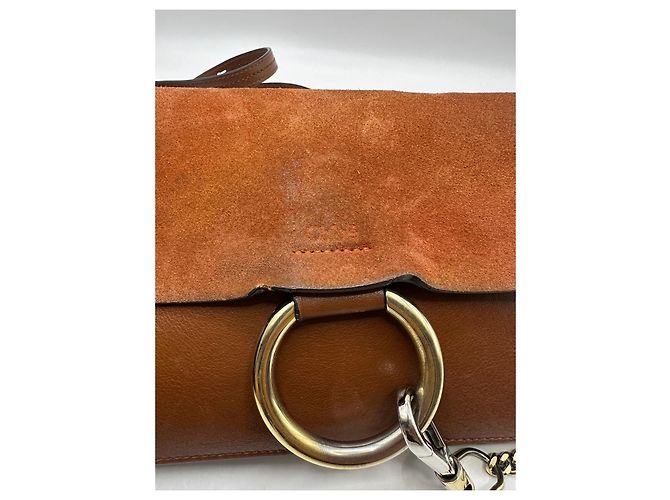 Chloé Faye Borsa a Tracolla in Pelle Marrone - vista 4