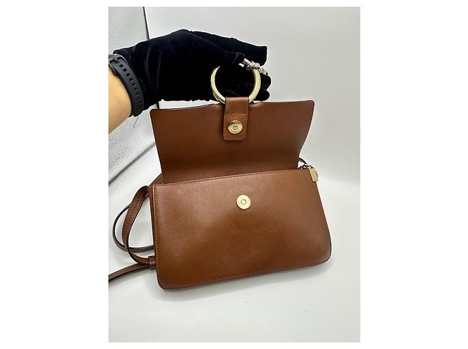 Chloé Faye Borsa a Tracolla in Pelle Marrone - vista 5
