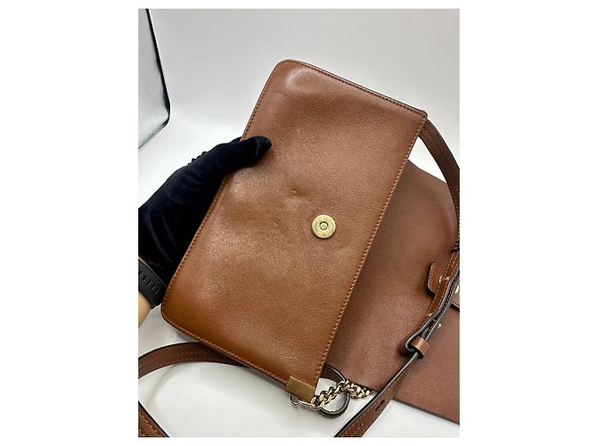 Chloé Faye Borsa a Tracolla in Pelle Marrone - vista 6