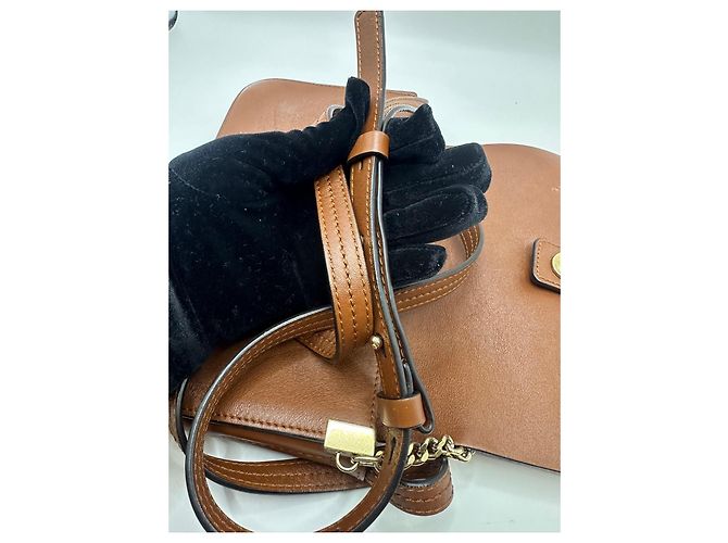 Chloé Faye Borsa a Tracolla in Pelle Marrone - vista 7
