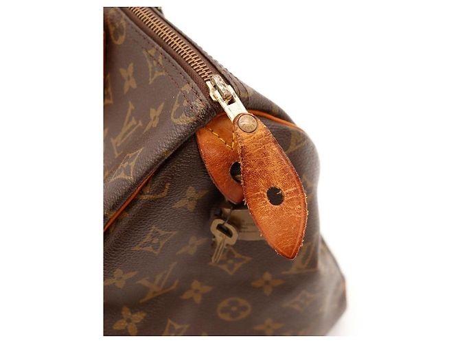 Louis Vuitton Speedy 30 Monogram Canvas Handtasche Braun Monogramm - vue 10
