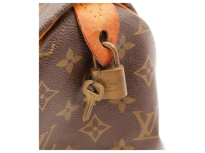 Louis Vuitton Speedy 30 Monogram Canvas Handtasche Braun Monogramm - vue 11