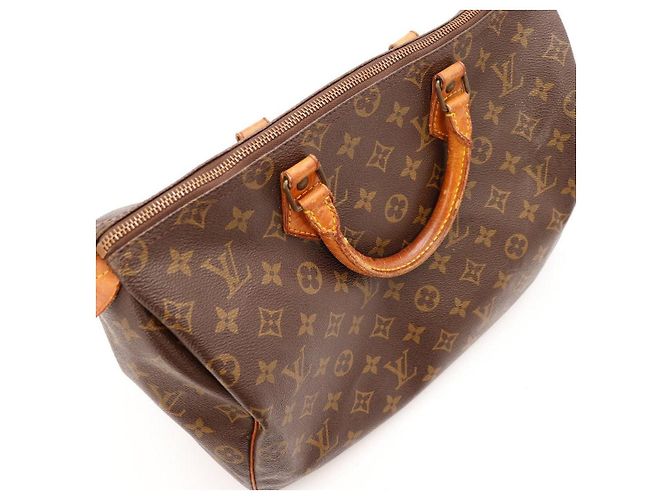 Louis Vuitton Speedy 30 Monogram Canvas Handtasche Braun Monogramm - vue 13