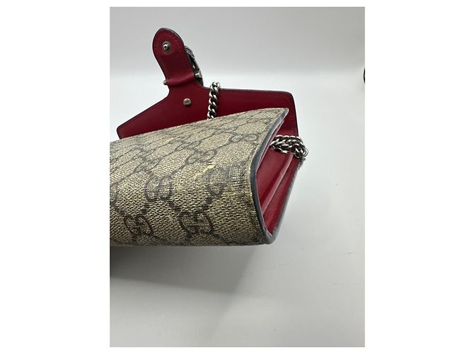 Gucci Dionysus Portafoglio con Catena GG Supreme Grigio Monogramma - vista 14