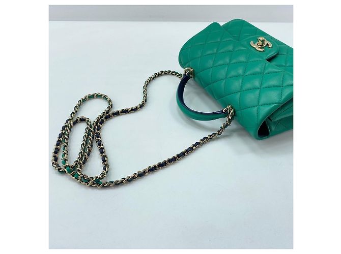 Borsa Chanel Mini Matelassé Verde - vista 10