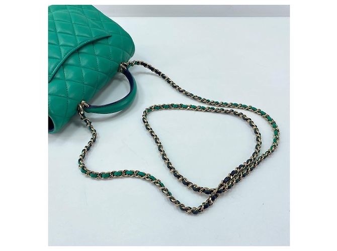 Borsa Chanel Mini Matelassé Verde - vista 11