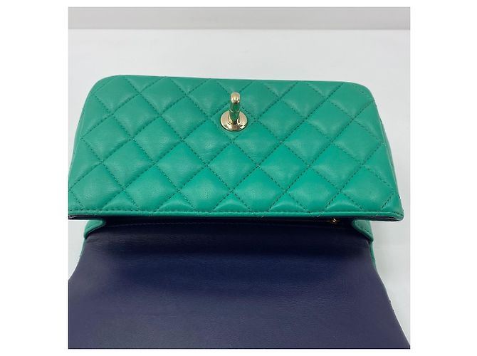 Borsa Chanel Mini Matelassé Verde - vista 13