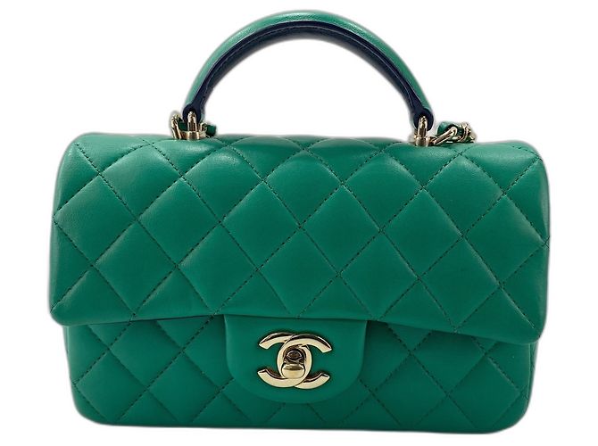 Borsa Chanel Mini Matelassé Verde - vista 2