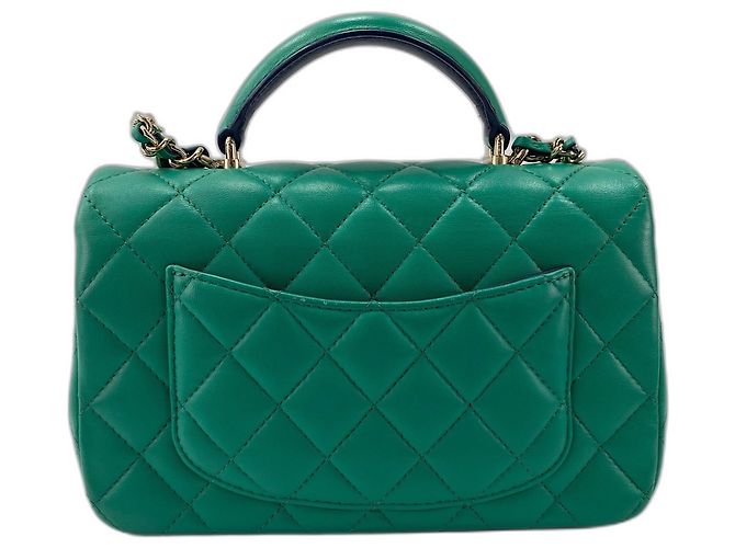 Borsa Chanel Mini Matelassé Verde - vista 3