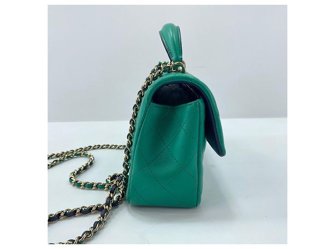 Borsa Chanel Mini Matelassé Verde - vista 6
