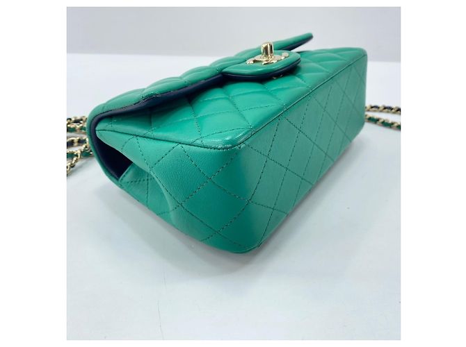 Borsa Chanel Mini Matelassé Verde - vista 8