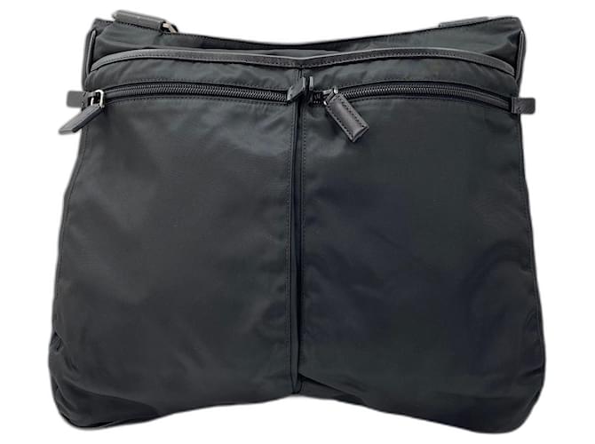 Borsa a tracolla in nylon nero Prada - vista 2
