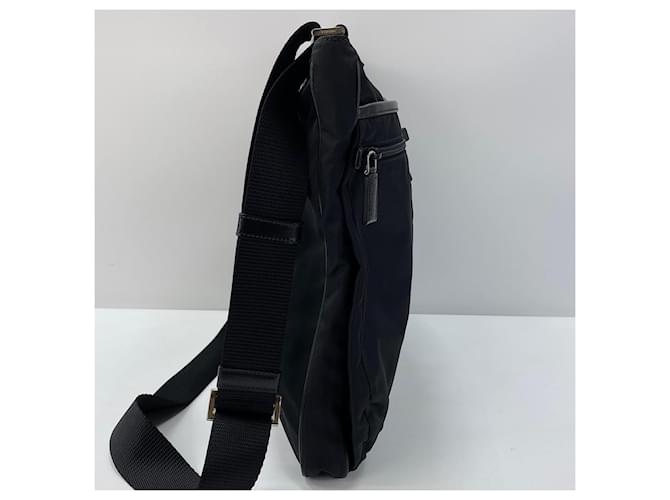 Borsa a tracolla in nylon nero Prada - vista 6